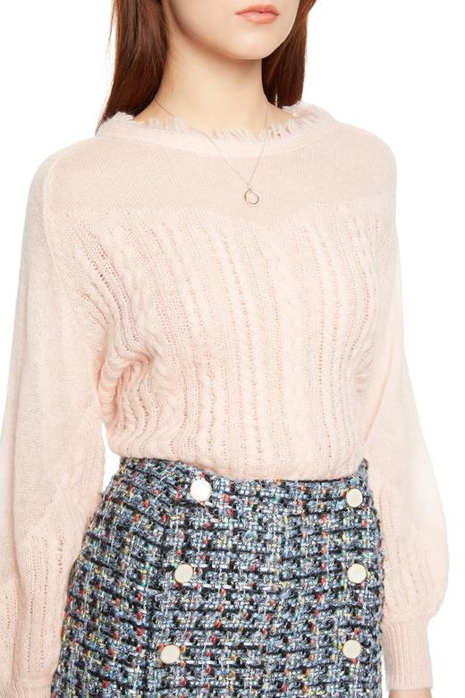 HAYES 绞花蕾丝边饰针织衫 5550 商品图3