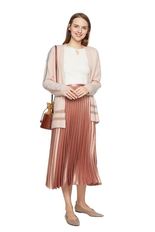 OCTAVIA 条纹饰粉色毛衣开衫 5626 商品图3