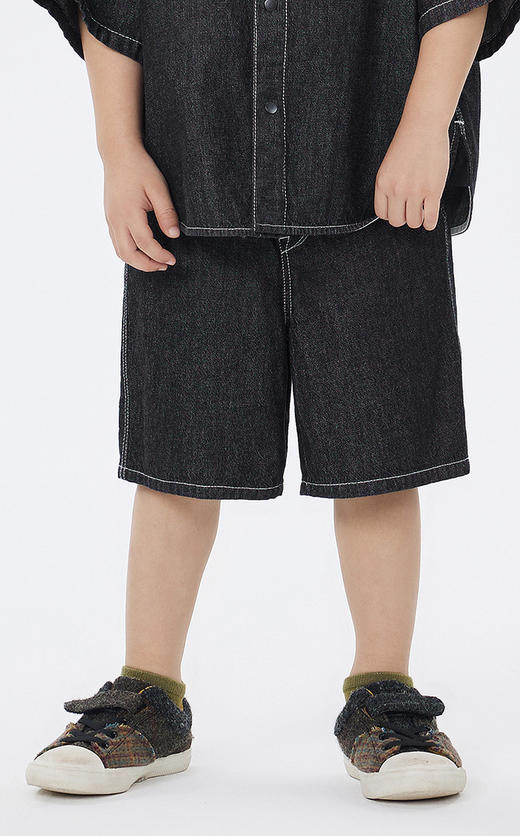 jnby  23年春款  全棉活性印染牛仔中裤   1N3E13430 商品图4