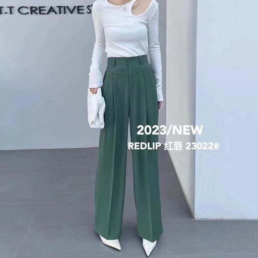 西装料韩版设计感时尚拖地裤   FLW-BB723022【23022】 商品图1