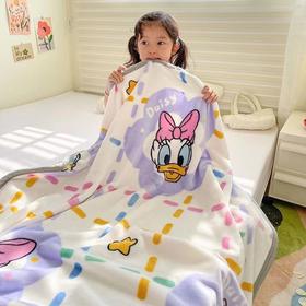 迪士尼新款儿童毯牛奶绒毛毯盖毯办公室午休毯车用午睡毯