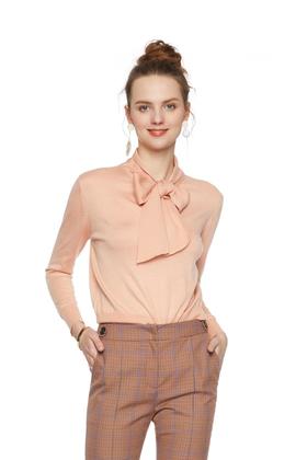 JEMO DRESSING 粉色系带针织上衣 5163