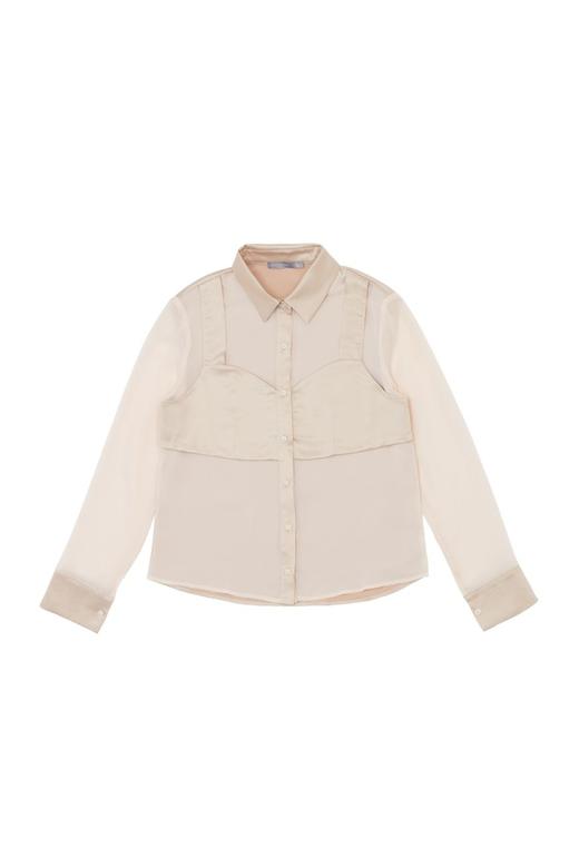 OCTAVIA 吊带造型拼接米色衬衣 5450 商品图4