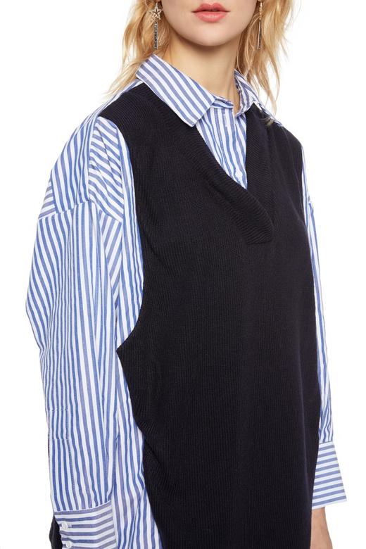 HAYES 假两件条纹衬衣 5440 商品图2