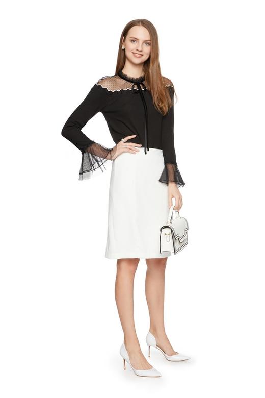 SUMMER & SAGE 半透明喇叭袖系带上衣 5930 商品图3