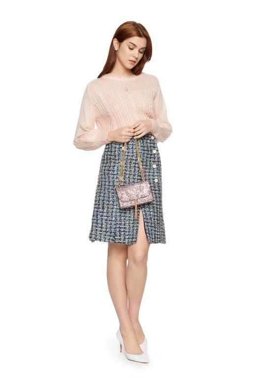 HAYES 绞花蕾丝边饰针织衫 5550 商品图1