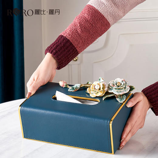 罗比罗丹《茶颜悦色》纸巾盒抽纸盒家用客厅茶几轻奢纸巾盒 商品图3