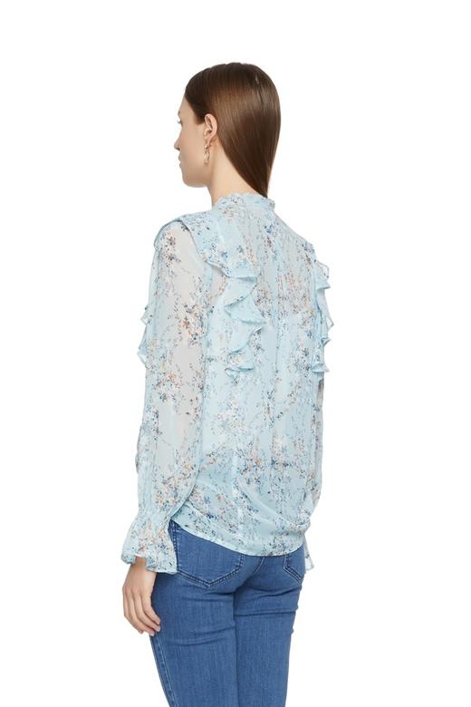 FREEBIRD 荷叶边饰印花上衣 5197 商品图1