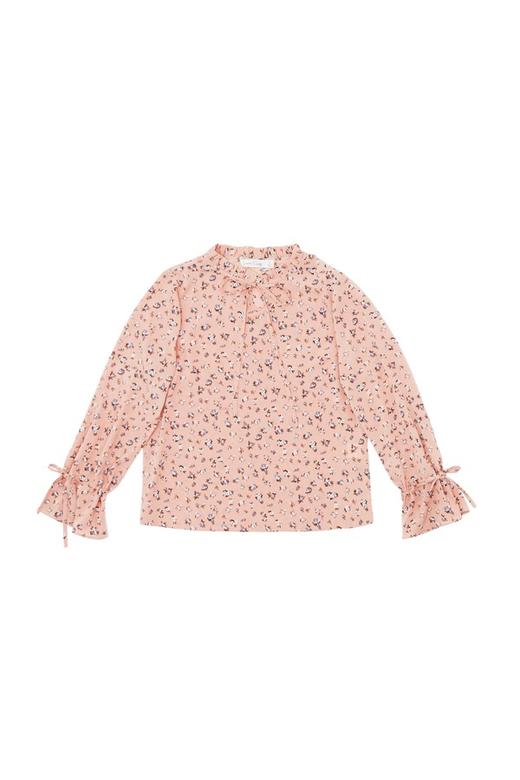 SUMMER & SAGE 粉色印花喇叭袖上衣 5598 商品图4