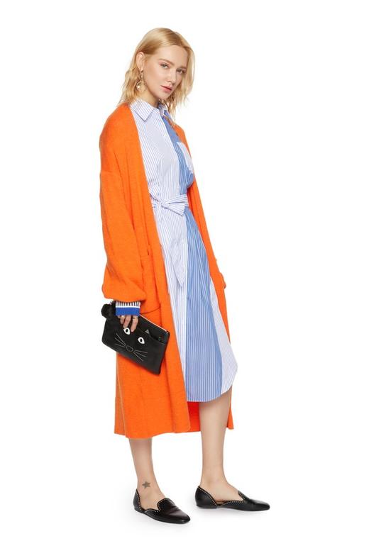 AVA 橙色长款毛衣开衫 5625 商品图3