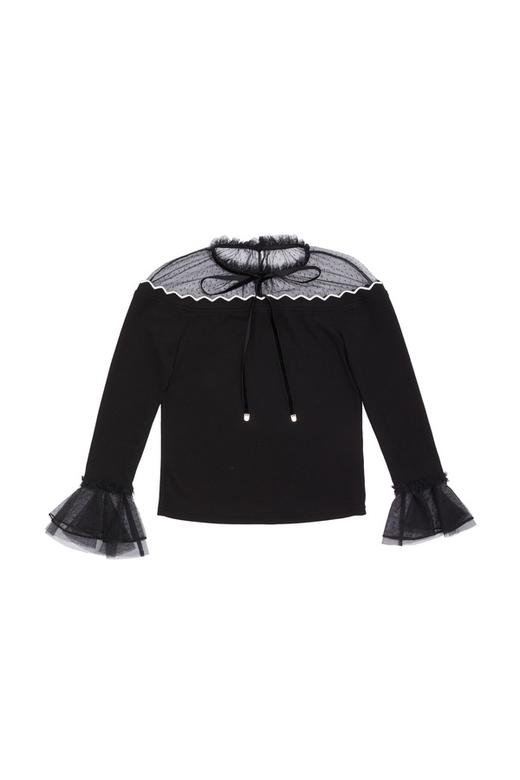 SUMMER & SAGE 半透明喇叭袖系带上衣 5930 商品图4