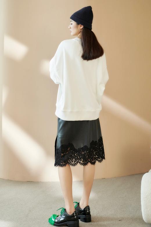 蕾丝拼皮半裙 商品图3