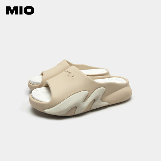 MIO米奥夏季拼色松糕厚底一字拖时尚潮流防滑居家情侣拖鞋男款M233132502 商品图4