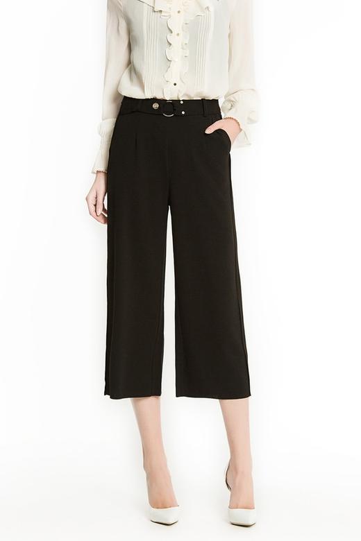 SINGLY 黑色九分直筒西装裤 1187 商品图0