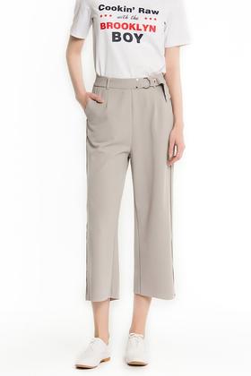 SINGLY 浅灰直筒西装裤 1188