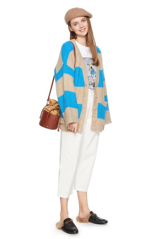 ELLA JADE 双色拼接针织开衫 5340 商品图3