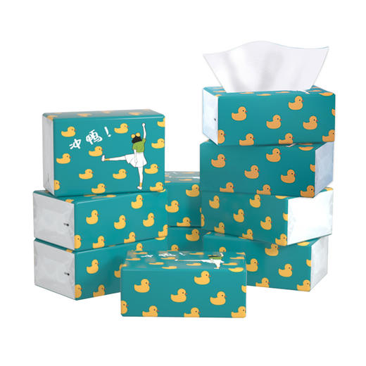 蓝漂Lam pure 冲鸭竹浆白色10包抽纸LP-24133 商品图0