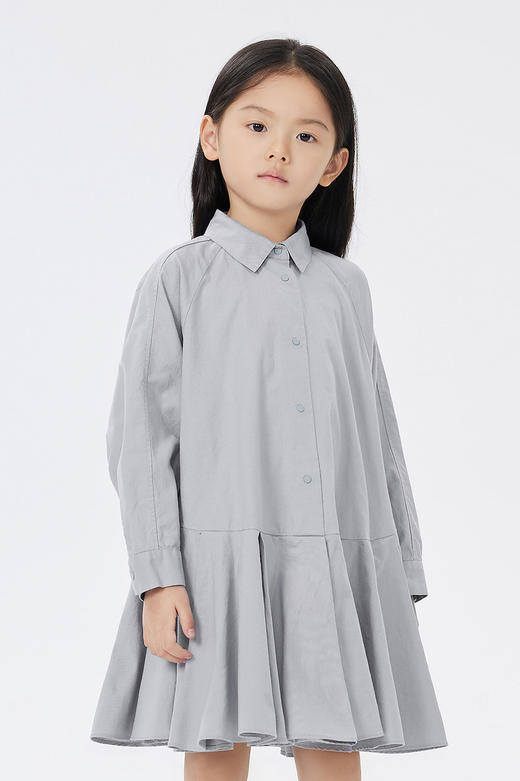 jnby  23年春款   全棉微皱牛津布材质长袖连衣裙  1N3G11300 商品图0