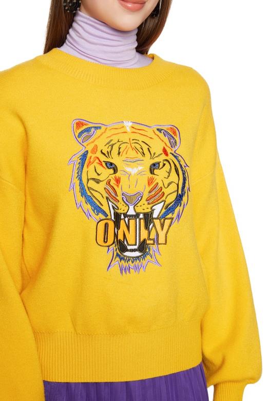 ONLY 黄色刺绣套头针织衫 5857 商品图2