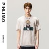 PINLI品立春季新款纯棉印花T恤男士圆领短袖上衣BG231111041 商品缩略图4