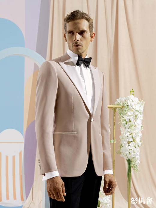 Stylbiella 澳洲美丽诺羊毛粉红色礼服全麻衬套装 商品图0