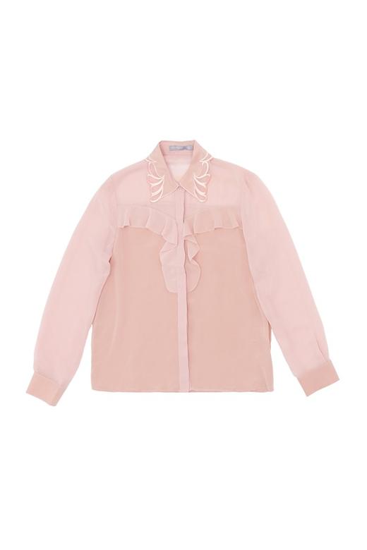 OCTAVIA 荷叶边饰半透明衬衣 5356 商品图4