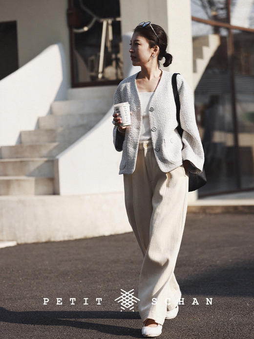 【经典款】PETIT SCHAN小闪 CLO#054 happy gardener 快乐的小园丁 日本进口天然棉粗斜纹直筒阔腿裤 商品图1