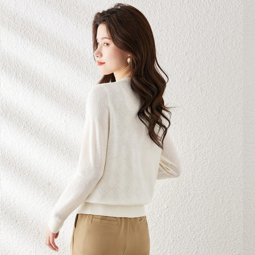 早春新款，女装圆领针织开衫薄款短外套小个子上衣CC-ABS7116 商品图3