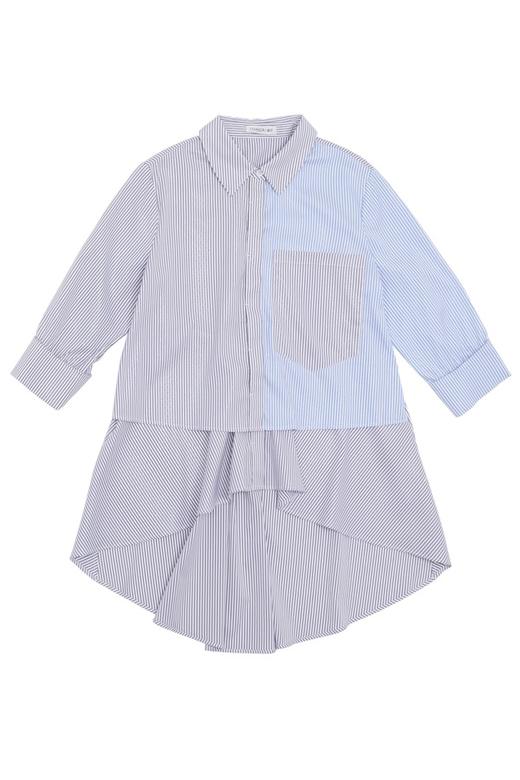 TONGRI曈日 条纹拼接不规则衬衣 5156 商品图4