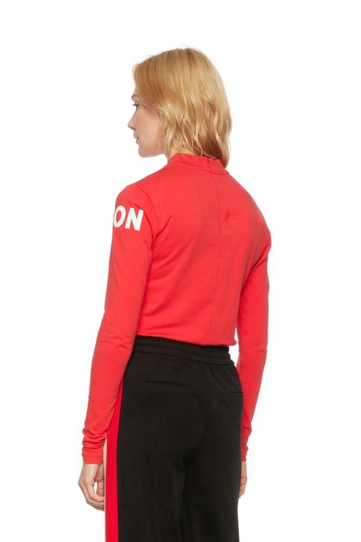 Mo&Co.摩安珂 红色logo印花棉质套头衫 5509 商品图1