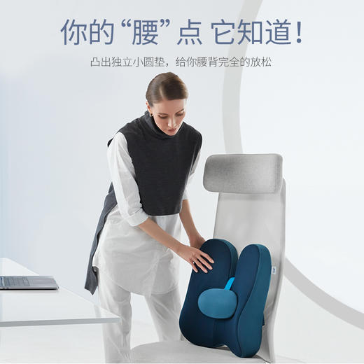 佳奥蝶形护腰靠垫 双蝶翼环抱 独立可拆小圆垫 办公室腰靠记忆棉腰垫 车家两用 商品图5