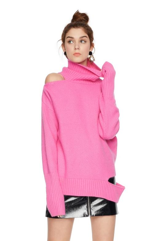 AVA 挖肩开口高领毛衣 5786 商品图0