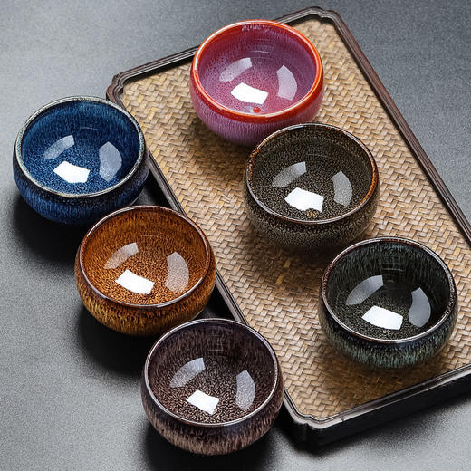 「一套6个！礼盒装」天目建盏茶具单杯窑变主人杯家用茶具商务送礼礼盒装餐饮用具父亲节礼物 商品图3
