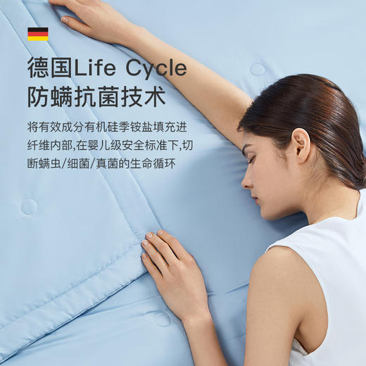 花痴小姐自留款——家庭必备篙档夏凉被！60支兰精天丝防螨夏凉被|三色可选、可亲肤接触、多次水洗依然yi菌  细腻丝滑的柔感面料助力好的睡眠~ 商品图4
