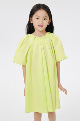 jnby  23年春款  全棉纯色短袖连衣裙 1N3G11460