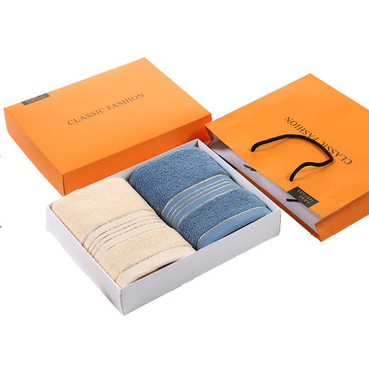 「两条礼盒装！三色可选」纯棉家用礼品毛巾套盒毛巾礼盒 双条装伴手礼居家布艺 商品图4