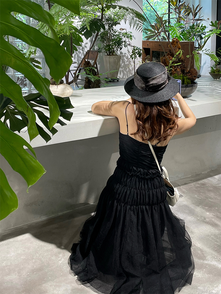 年终特惠  不退不换！！！草木芳华吊带纱裙