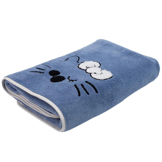 「五款配色！毛巾+浴巾套装」珊瑚绒浴巾成人款卡通刺绣吸水浴巾居家布艺可爱婴儿裹巾浴巾 商品图3