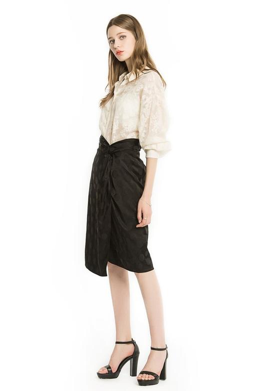 ZARA 黑色波点围裹式半裙 1741 商品图2