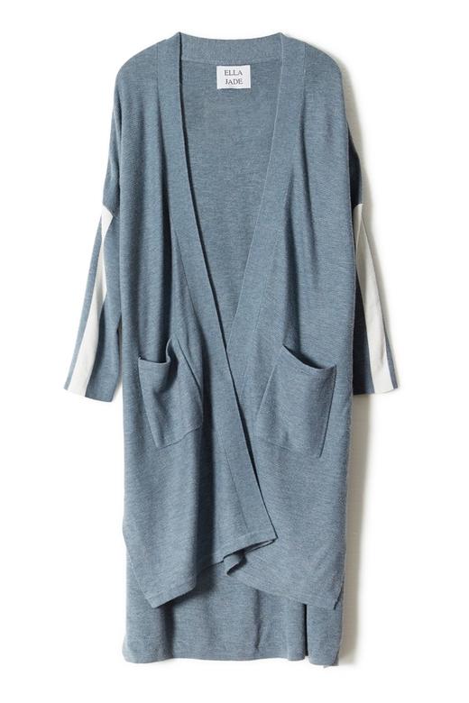 ELLA JADE 不规则开衩拼色开衫 5520 商品图4