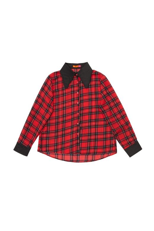 AVA 英伦风格纹翻领衬衣 5981 商品图7