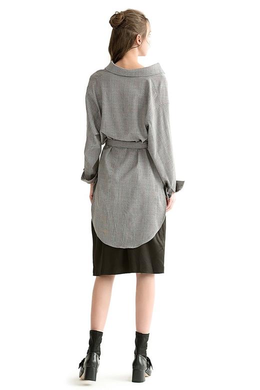 JUCY JUDY 中长款宽松格纹衬衣 1241 商品图3