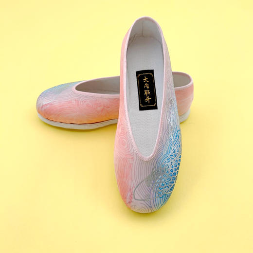 内联升女鞋单鞋千层底大内山海之文瑶波澜小元口布鞋SH8685 商品图4