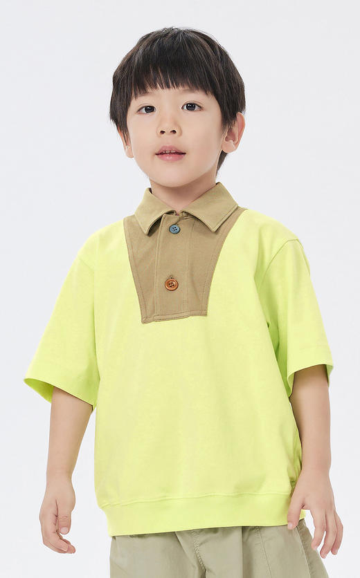 jnby  23年春款  针织棉拼接POIO衫   1N3112940 商品图3