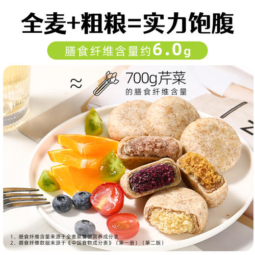 全麦紫薯芋泥绿豆饼控减面包低无糖精脂卡零食品小吃 商品图2