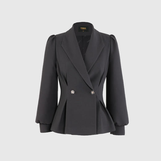 收腰衬衣袖口气质外套 商品图0