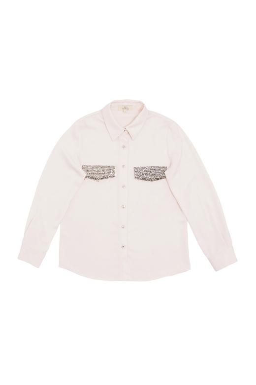 OCTAVIA 假口袋饰灰粉色衬衣 5965 商品图4