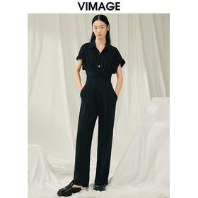 VIMAGE纬漫纪夏季新品高腰修身显瘦连体裤V1907510