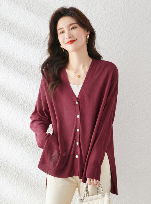 小披肩外搭配裙子开衫女，夏季薄款冰丝针织上衣空调衫欧货外套CC-AB6604 商品图7