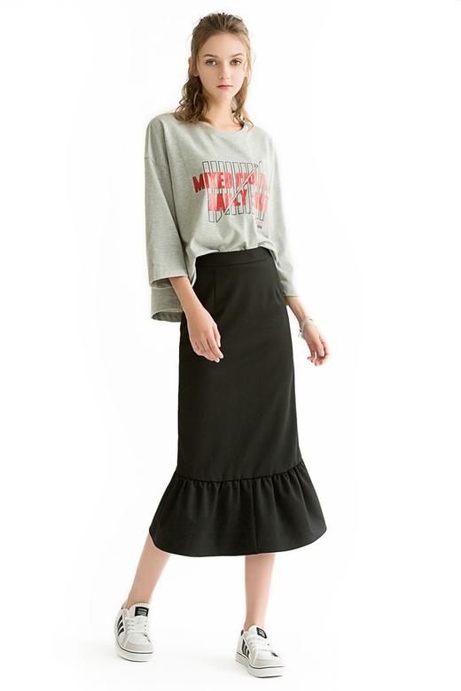 JUCY JUDY 荷叶边包臀一步裙 1239 商品图3